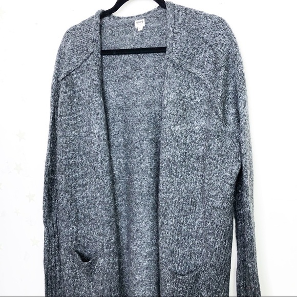 UNIQ marled Gray open closure knit duster cardigan - Picture 7 of 9
